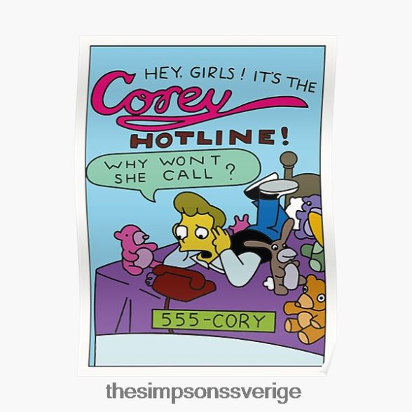 corey rolig inspirerad tidning från 90-talets tecknade affisch rb0709 dekoration DL0Z4F198 The Simpson Shop