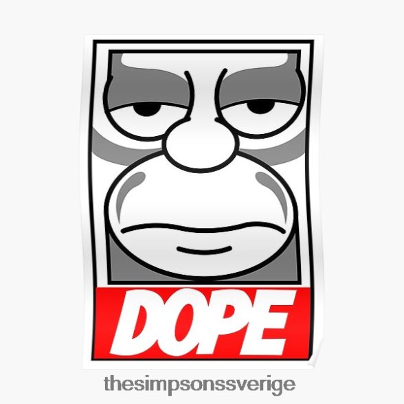dope homer affisch rb0709 dekoration DL0Z4F160 The Simpson Shop