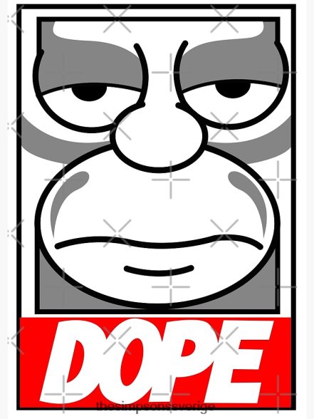 dope homer affisch rb0709 dekoration DL0Z4F160 The Simpson Shop