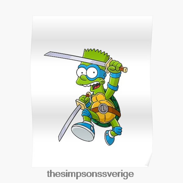 ninja turtle bart - tmnt - simpsons affisch rb0709 dekoration DL0Z4F137 The Simpson Shop