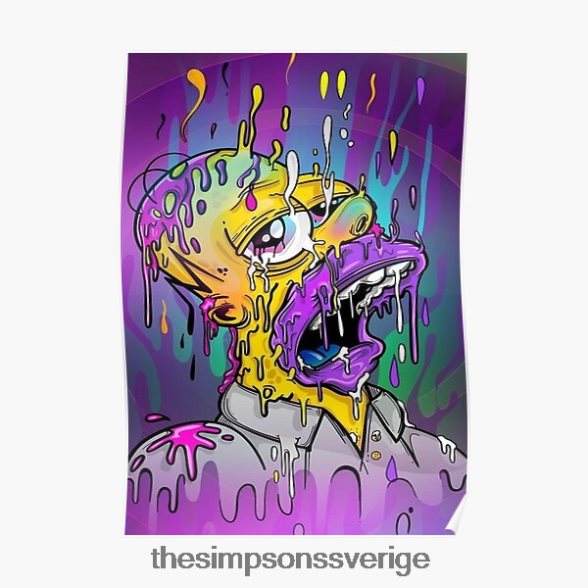 smältande homer affisch rb0709 dekoration DL0Z4F159 The Simpson Shop