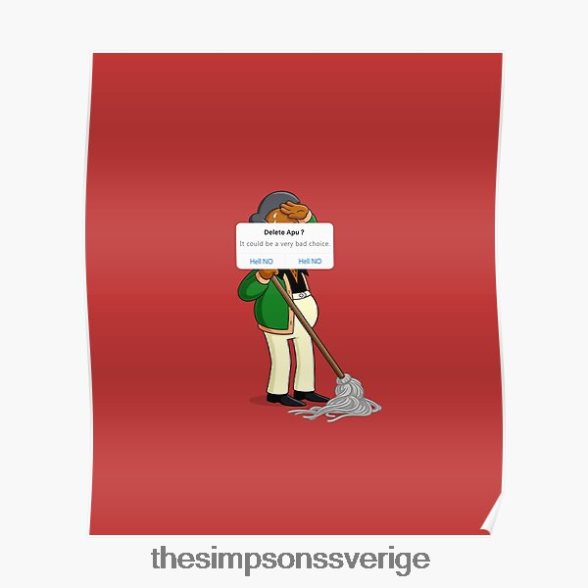 ta bort apu från affisch rb0709 dekoration DL0Z4F128 The Simpson Shop