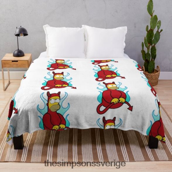 djävulen homer kasta filt rb0709 dekoration DL0Z4F142 The Simpson Shop