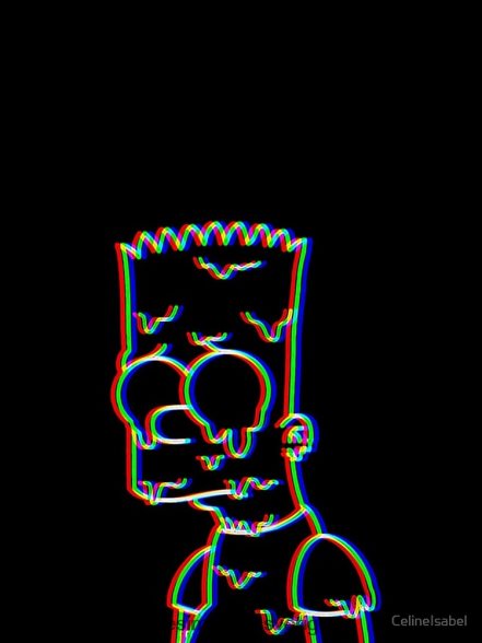 trippy bart iphone mjukt skal rb0709 fall DL0Z4F120 The Simpson Shop