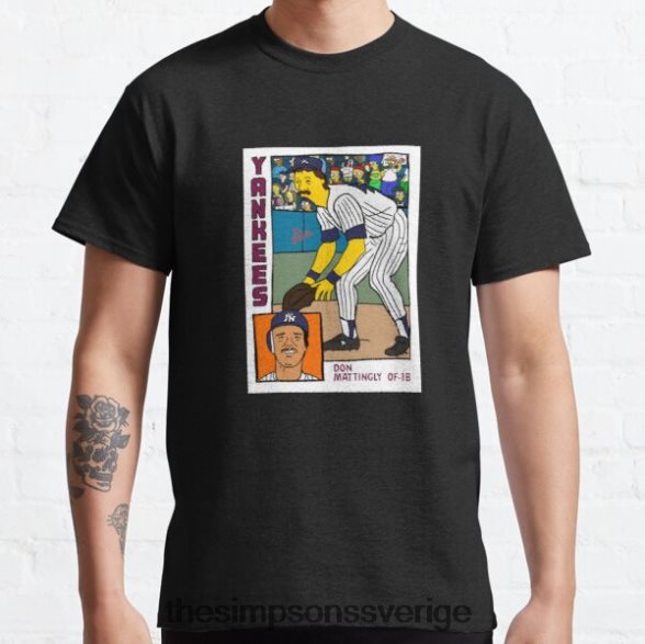 homer at the bat don mattingly simpsons parodi yankees baseball kort t-shirt klassisk t-shirt rb0709 Kläder DL0Z4F2 The Simpson Shop