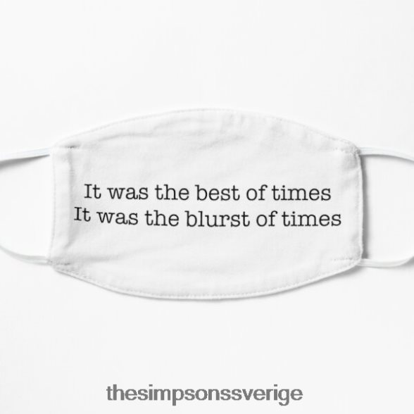 det var den bästa av tider det var tidernas suddig platt mask rb0709 Tillbehör DL0Z4F45 The Simpson Shop