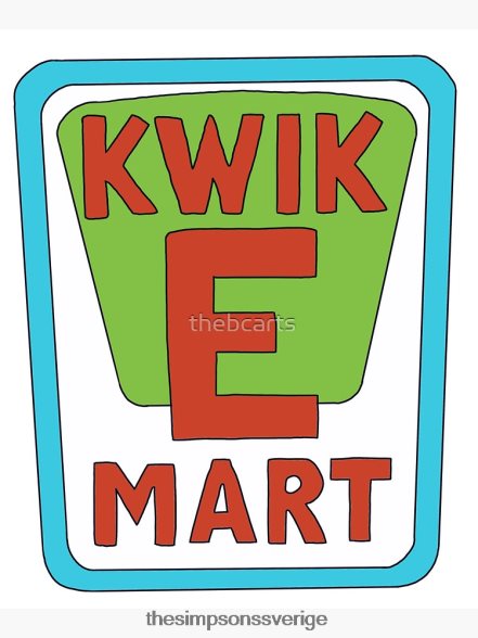 kwik e mart simpsons väska i bomull med logotyp rb0709 Tillbehör DL0Z4F99 The Simpson Shop