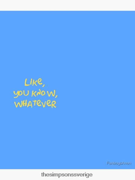 som, du vet, vad som helst (simpsons lisa citat - gul) ryggsäck rb0709 Tillbehör DL0Z4F84 The Simpson Shop