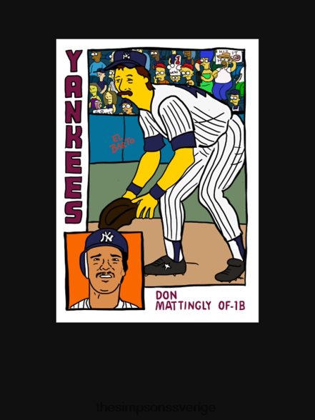 homer at the bat don mattingly simpsons parodi yankees baseball card t-shirt linne rb0709 träningsutrustning DL0Z4F156 The Simpson Shop